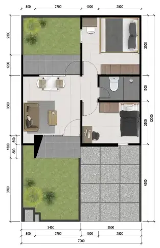 Denah Rumah Type Marigold